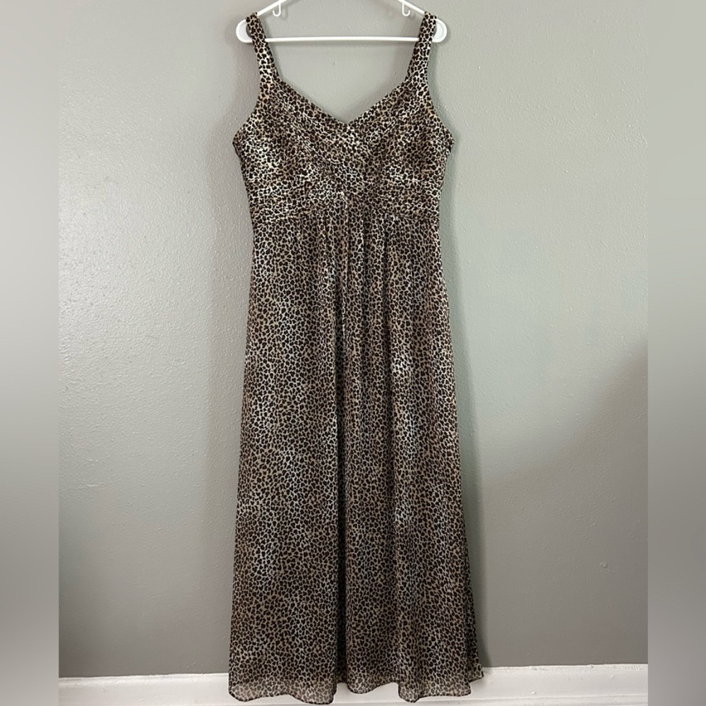 Robbie Bee Animal Print Maxi Dress